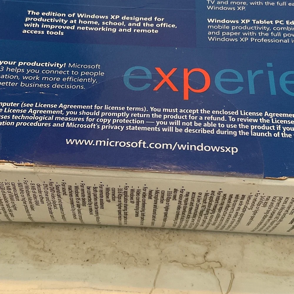 Microsoft Windows XP Professional Version 2002 Upgrade Operating System New